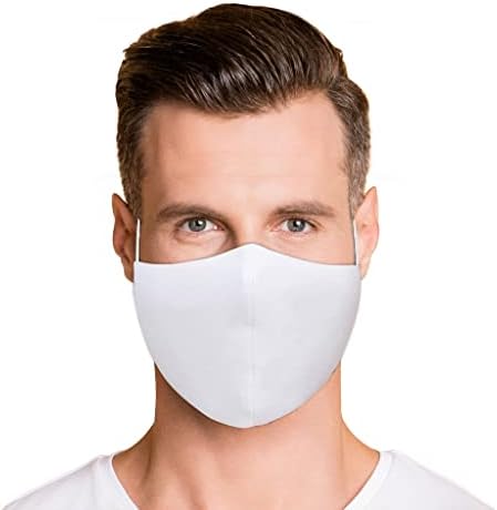 Washable Face Mask With Adjustable Ear Loops & Nose Wire - 3 Layers 100% Cotton Inner Layer - Filter Pocket