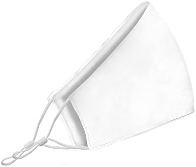 Washable Face Mask With Adjustable Ear Loops & Nose Wire - 3 Layers 100% Cotton Inner Layer - Filter Pocket