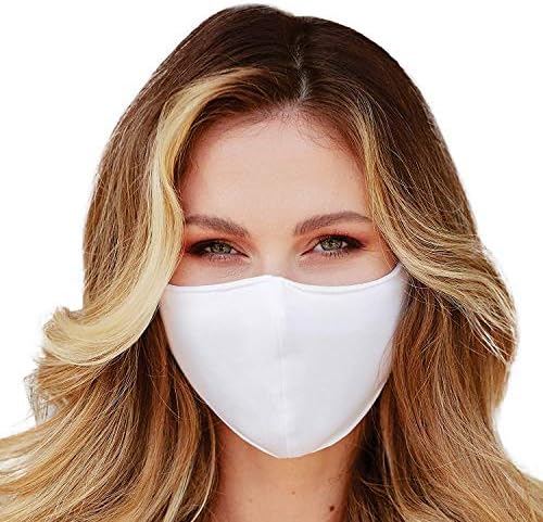 Washable Face Mask with Adjustable Ear Loops & Nose Wire - 3 Layers 100% Cotton Inner Layer - Filter Pocket