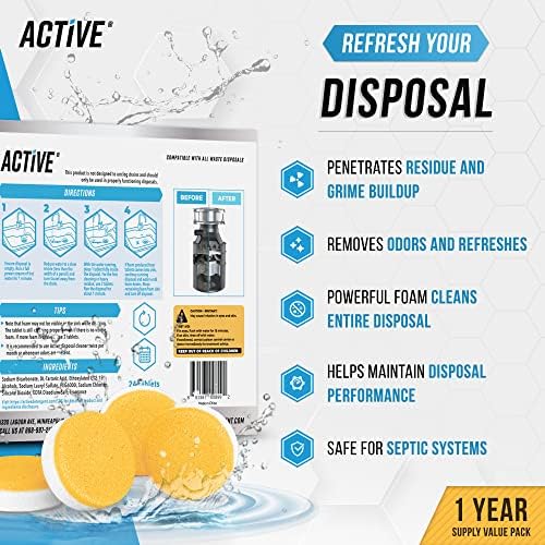 Washing Machine Dishwasher & Disposal Cleaning Tablets - Appliance Refresh Bundle Includes 12 Month Supply Dishwasher Cleaner Deodorizer Washer Descaler Disposer Freshener Deep Cleaning - 72 Tablets