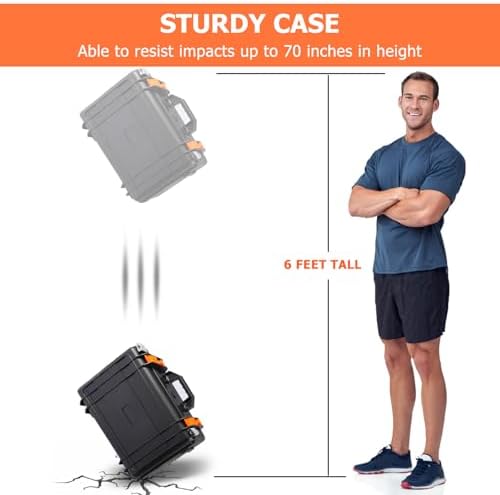 Waterproof Starlink Mini Case Precision Cut Foam Protects Starlink Mini Accessories Ideal For RV Travel & Outdoor Use