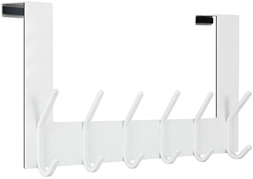WEBI Over The Door Hook Over Door Towel Rack Door Hanger Door Coat Hanger Over The Door Coat Rack Door Hooks for Hanging Clothes Towels Behind Back of Bathroom White