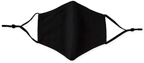 Weddingstar 3-Ply Adult Washable Cloth Face Mask Reusable And Adjustable With Filter Pocket - Black