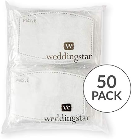 Weddingstar PM 2.5 Protective Mask Filters 5-layer Carbon Technology - 50 Pack