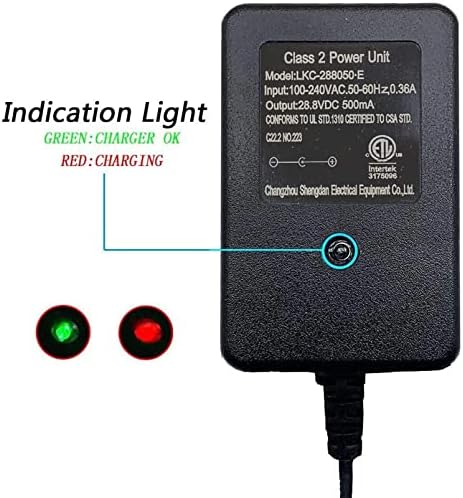 Weelye 28.8V Kids Ride On Car Charger 24V Round Hole Charger With Charging Indicator Light-for A Variety Of Electric Baby Carriage Ride Toy Battery Supply Power Adapter