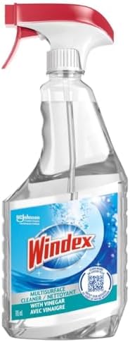 Windex Multisurface Cleaner with Vinegar Perfect for Glass and Windows Bottles Made from 100% Recycled Plastic 765mL