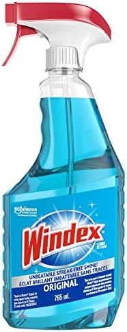 Windex Original Blue Glass and Window Cleaner Bottles Made from 100% Recycled Plastic 765mL