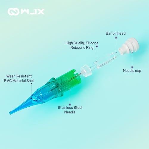 Wjx Ultimate Tattoo Needles 0803RL (20Pcs/Box) Disposable Professional Tattoo Cartridge Needles Precision Round Liner Fits Different Tattoo Machines