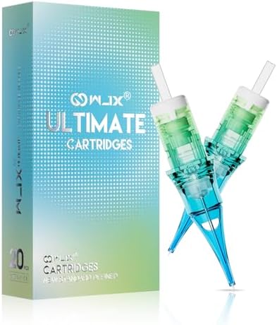 Wjx Ultimate Tattoo Needles 0803RL (20Pcs/Box) Disposable Professional Tattoo Cartridge Needles Precision Round Liner Fits Different Tattoo Machines