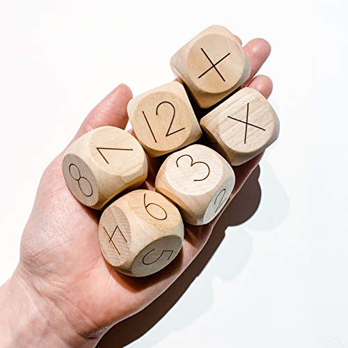 Wood Dice 3 Cm Unfinished Blank Wooden Dice 24 Count For Crafts