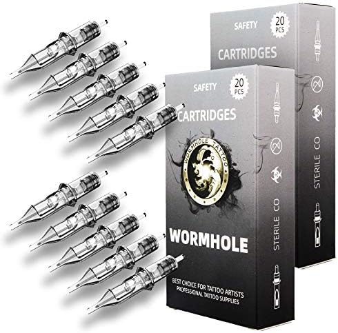 Wormhole Tattoo Cartridge Needles 50pcs Assorted Tattoo Needle Cartridges Round Liner Mixed 3RL 5RL 7RL 9RL 11RL (50pcs #12 Standard RL)