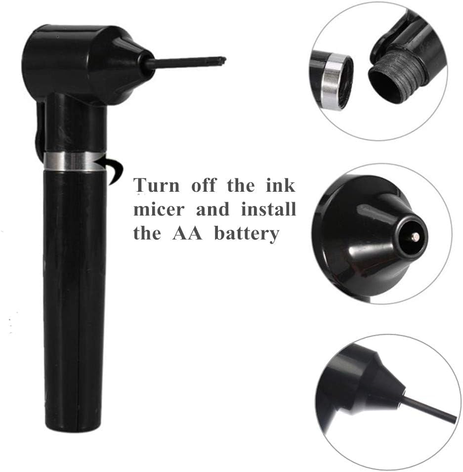 Yuelong Ink Mixer Machine Kit Black Electric Pigment Mixer Machine Makeup Eyebrow Color Ink Agitator Machine With 55 Mixing Sticks For Microblading Tattooing Supplies