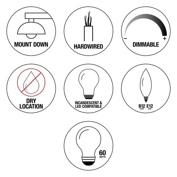 Home Decorators Collection 1-Light Matte Black And Antique Gold Wall Sconce