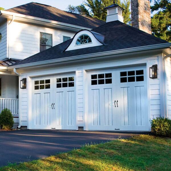 C Cattleya 1-Light Matte Black Hardwired Outdoor Wall Lantern Sconce With Clear Tempered Glass (2-Pack)