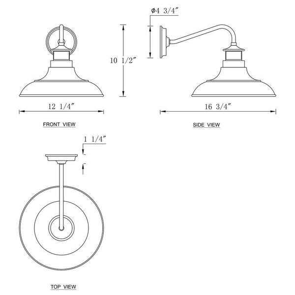 C Cattleya 1-Light Matte Black Motion Sensing Dusk To Dawn Gooseneck Outdoor Wall Lantern Sconce (2-Pack)