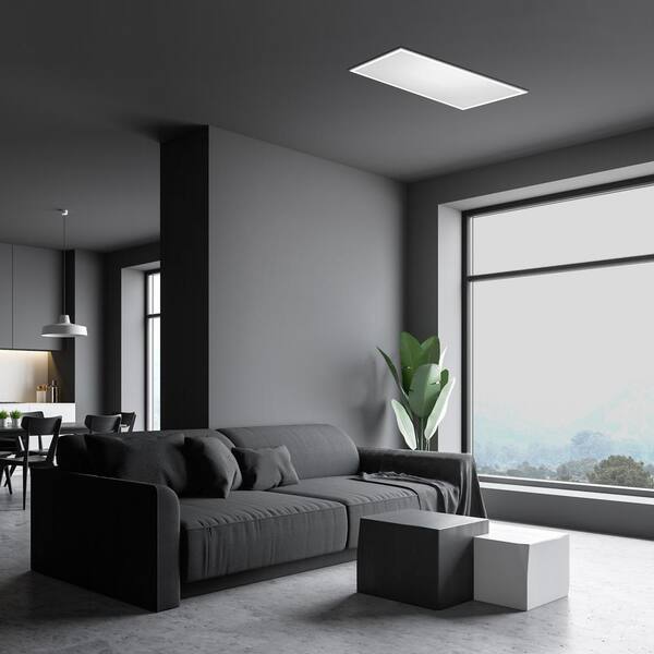 Commercial Electric 1-Pack 1 Ft. X 2 Ft. 2000 Lumens Dimmable Integrated LED Flat Panel Ceiling Flush Mount Fixture With Selectable 5CCT