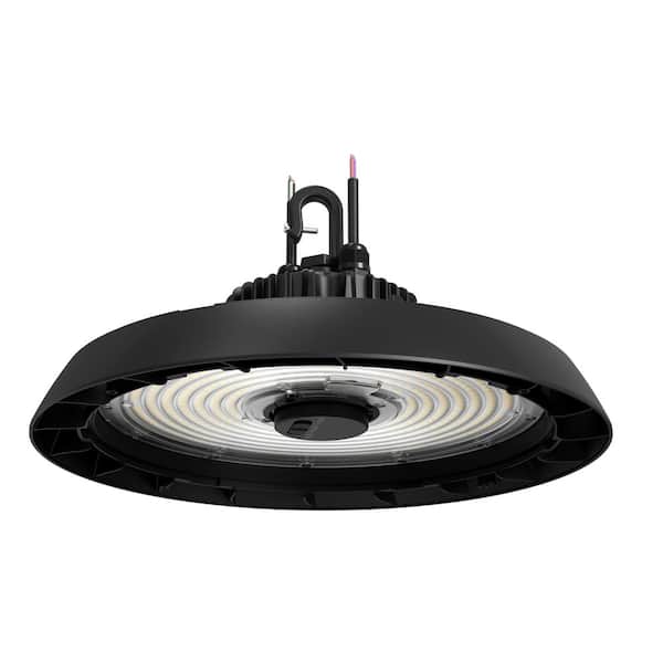 Commercial Electric 1-Pack 14 in. Black Integrated LED Dimmable High Bay Light at 30000 Lumens 5000K Daylight