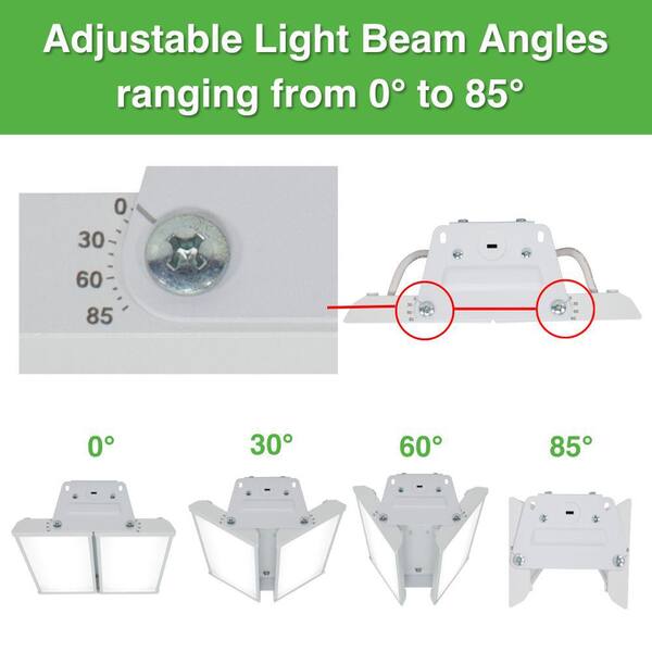 Commercial Electric 1-Pack 15 In. 19000 Lumens 120-277V Dimmable Adjustable Beam Selectable CCT And Lumens Integrated LED High Bay Light