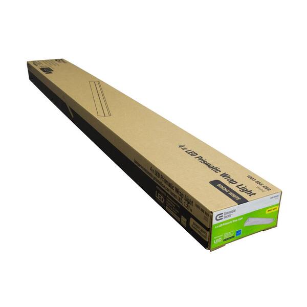 Commercial Electric 1-Pack 4 Ft. 120-Volt 3800 Lumens White Integrated LED Wraparound Light With Prismatic Lens