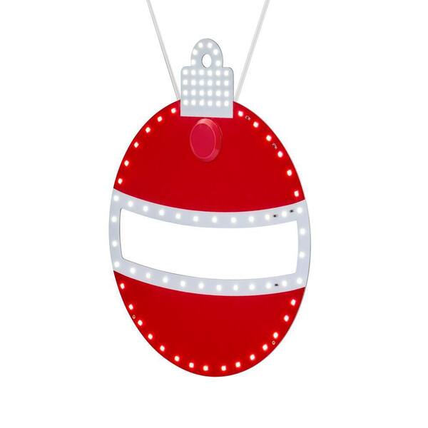 Home Accents Holiday 10 In. 242 Count Christmas Hi-Vibrant Red Green And Blue With White Color LED Ornament (3-Pack)