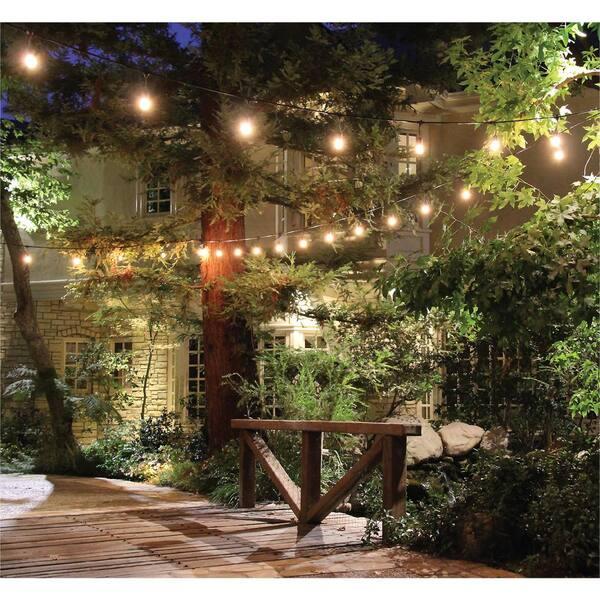 Hampton Bay 10-Light 20 Ft. Outdoor Solar LED Edison Bulb String Light