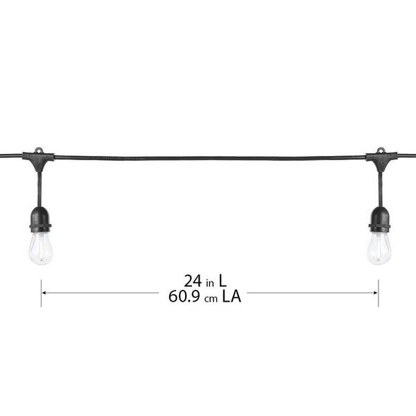 Hampton Bay 10-Light 20 Ft. Outdoor Solar LED Edison Bulb String Light