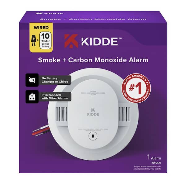 Kidde 10-Year Battery And Hardwired Smoke And Carbon Monoxide Detector Interconnectable And LED Warning Lights 21031544