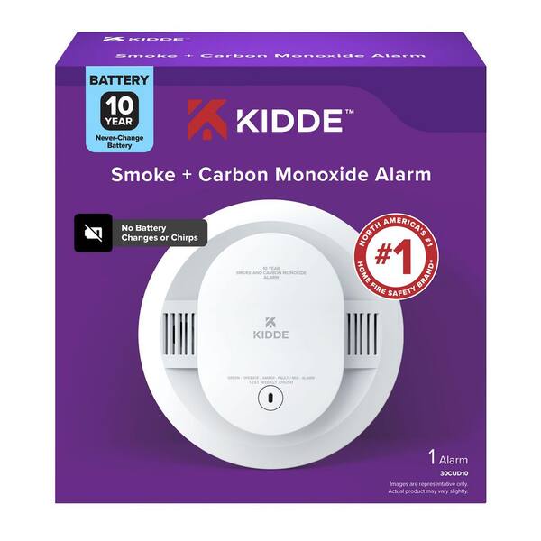 Kidde 10-Year Battery Powered Smoke And Carbon Monoxide Detector With Alarm LED Warning Lights 21031514