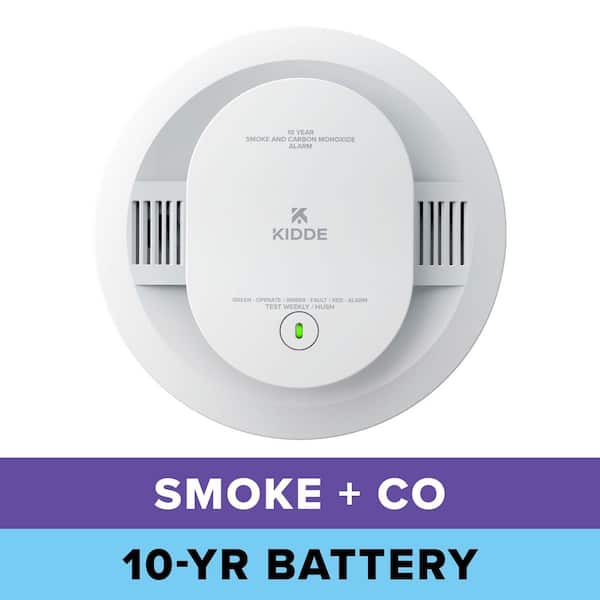 Kidde 10-Year Battery Powered Smoke and Carbon Monoxide Detector with Alarm LED Warning Lights 21031514 Kidde 10-Year Battery Powered Smoke and Carbon Monoxide Detector with Alarm LED Warning Lights 21031514