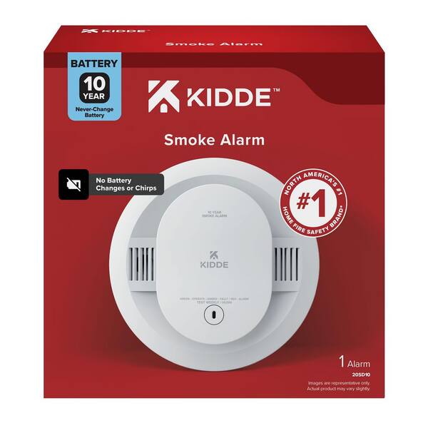 Kidde 10-Year Battery Powered Smoke Detector With Photoelectric Sensor 21031466