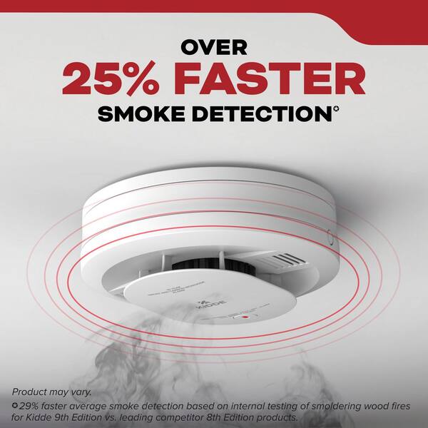 Kidde 10-Year Battery Powered Smoke Detector With Photoelectric Sensor 21031466