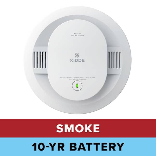 Kidde 10-Year Battery Powered Smoke Detector with Photoelectric Sensor 21031466
