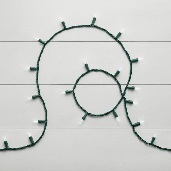 Home Accents Holiday 100 Count Cool White Steady Lit Super Bright Mini LED Lights