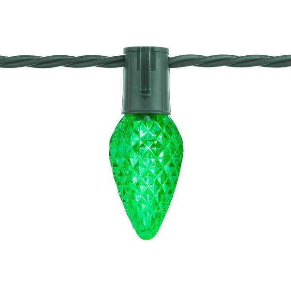 Home Accents Holiday 100 Count Multi-Colored Faceted Steady Lit Super-Bright C9 LED Lights