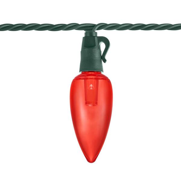 Home Accents Holiday 100 Count Multi-Colored Transparent C9 LED Lights Heavy Duty