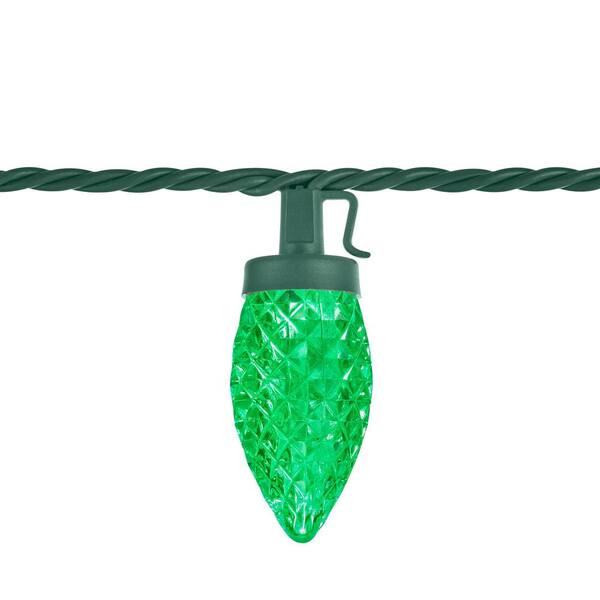 Home Accents Holiday 100 Count Red/Green/Warm White Faceted C9 LED Lights