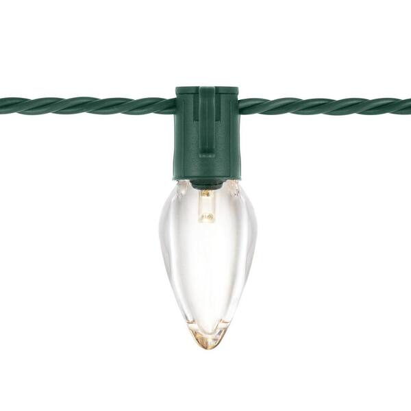 Home Accents Holiday 100 Count Warm White Steady Lit Super-Bright C9 LED Lights