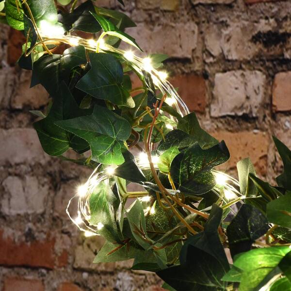 LUMABASE 100-Light Bulbs LED Warm White Battery Operated Multi-Strand Fairy String Lights (Set Of 2)