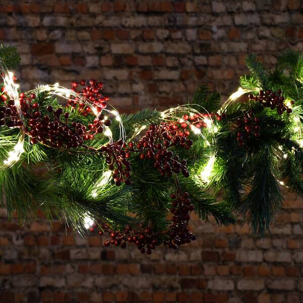 LUMABASE 100-Light Bulbs LED Warm White Battery Operated Multi-Strand Fairy String Lights (Set Of 2)