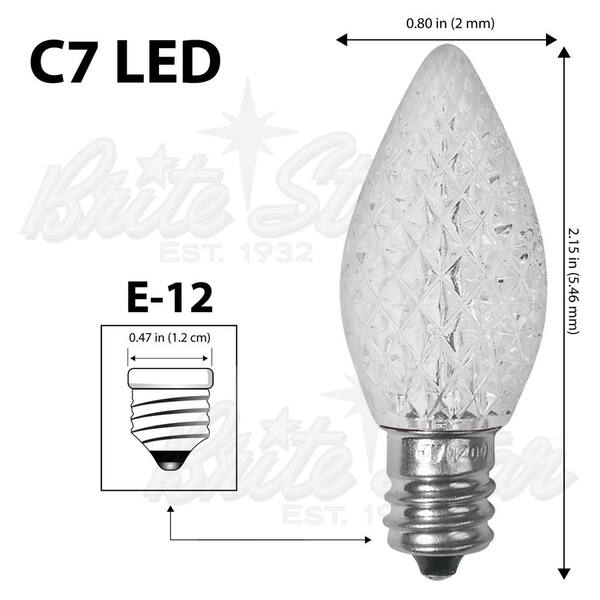 Brite Star 100-Light Faceted C7 LED Multi-Colored-Light Set