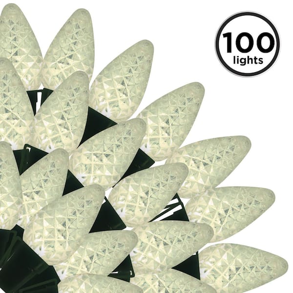 Brite Star 100-Light Warm White Faceted C7 LED Light Set