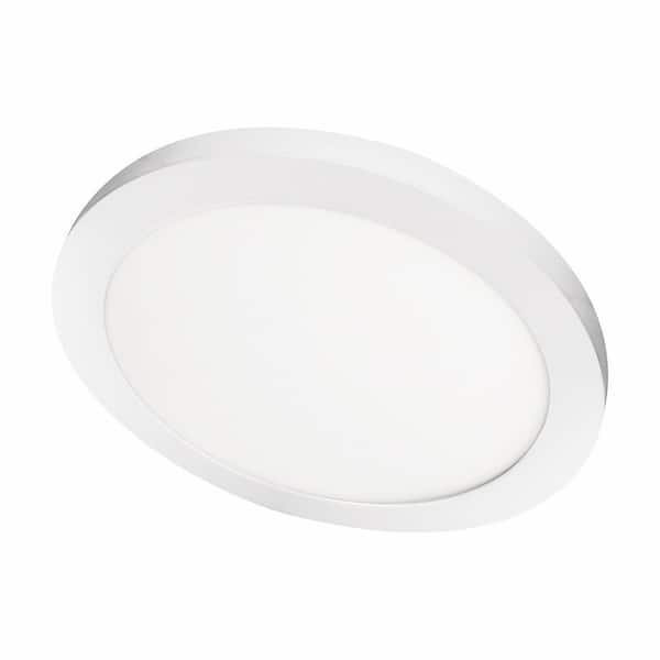 Commercial Electric 11 in. 12.5-Watt Dimmable White Integrated LED 875 Lumens Round Flat Panel Flush Mount Ceiling Light Color Change 5CCT
