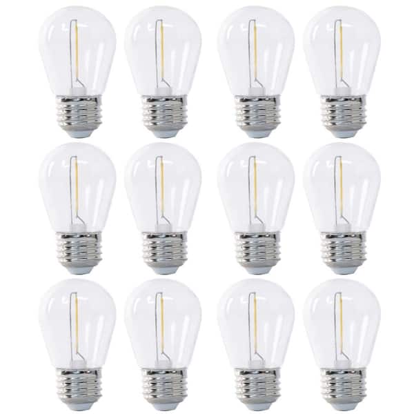 Feit Electric 11-Watt Equivalent S14 String Light LED Light Bulb Warm White 2200K (12-Pack)