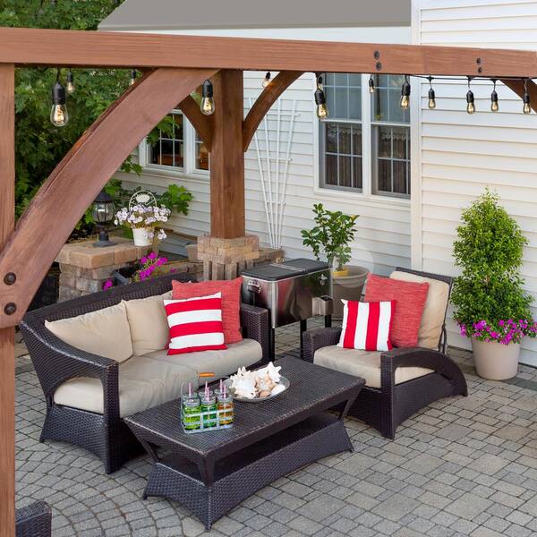 Hampton Bay 12-Light 24 Ft. Indoor/Outdoor Plug-In Incandescent Edison Bulb String Light