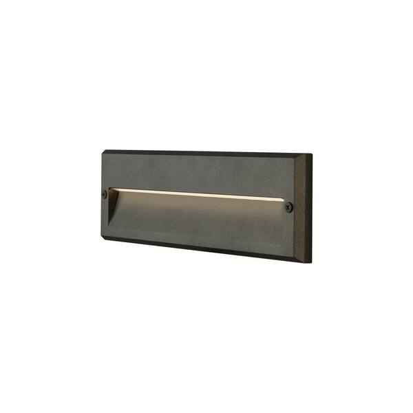 Hampton Bay 122 Lumen 10.6 In. Low Voltage Black Integrated LED Deck Light