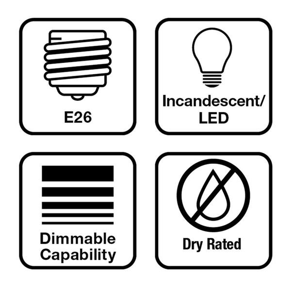 Commercial Electric 13 In. 2-Light Brushed Nickel Flush Mount With Frosted Glass Shade (2-Pack)