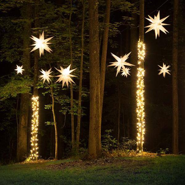 Kringle Traditions 14 In. Illuminated LED Clear Frosted Holiday Moravian Star