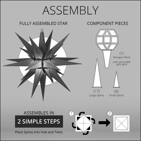 Kringle Traditions 14 In. Illuminated LED White Holiday Moravian Star