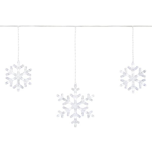 Home Accents Holiday 150 Count Cool White Twinkling LED Snowflakes Lights