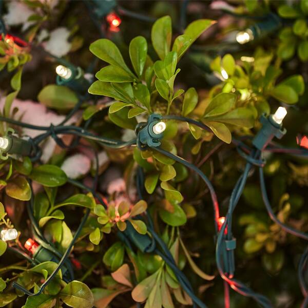 Home Accents Holiday 150 Count Red/Warm White Ribbon Concave LED Net Lights